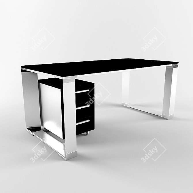 Classic Office Desk with Timeless Design 3D model image 1