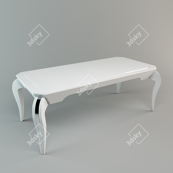 Atlantique Art-Deco Leather Sofa 3D model image 1