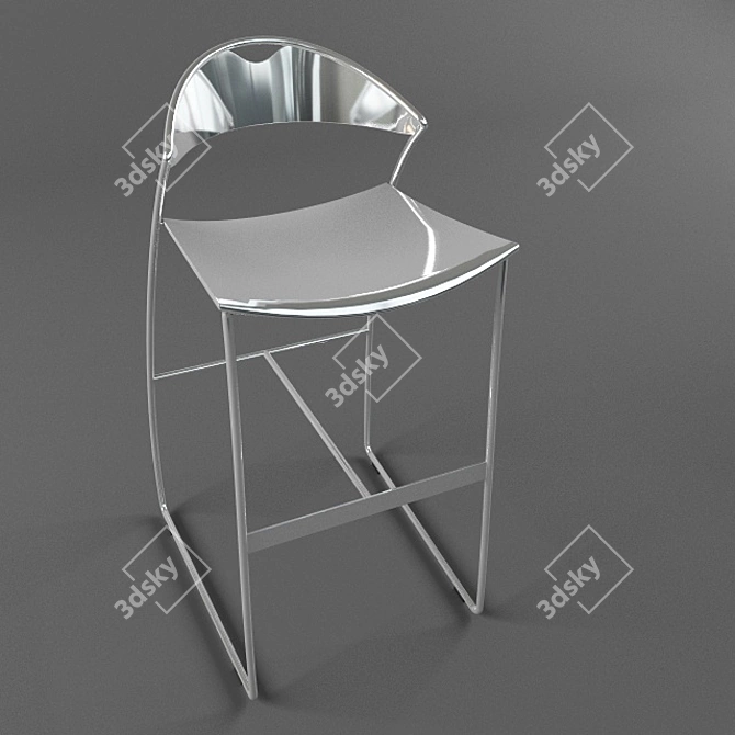 2004 Metal Bar Stool 3D model image 1