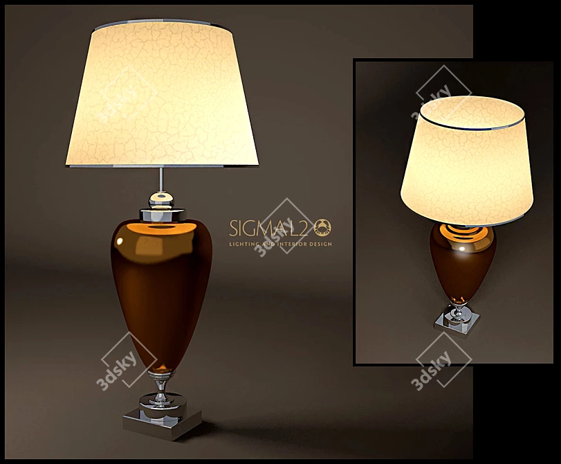 Italian Table Lamp by Sigma elle due 3D model image 1