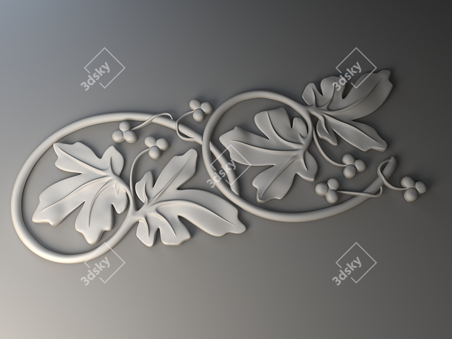 Ornamental Baguette Decor 3D model image 1