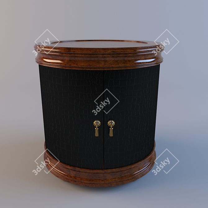 Elegant Bedside Table by Bob Mackie 3D model image 1