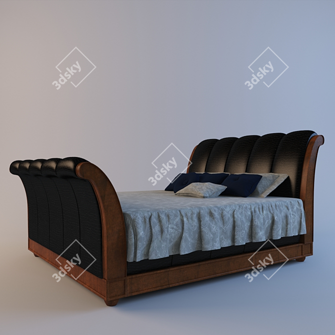 Luxury Elegance: Bob Mackie Bed 3D model image 1