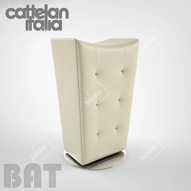 Modern Swivel Bar Stool: Cattelan Italia / BAT 3D model image 1