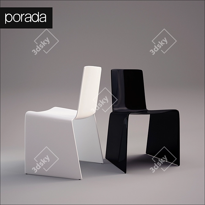  Porada Eleonora Chair: Textured Elegance 3D model image 1