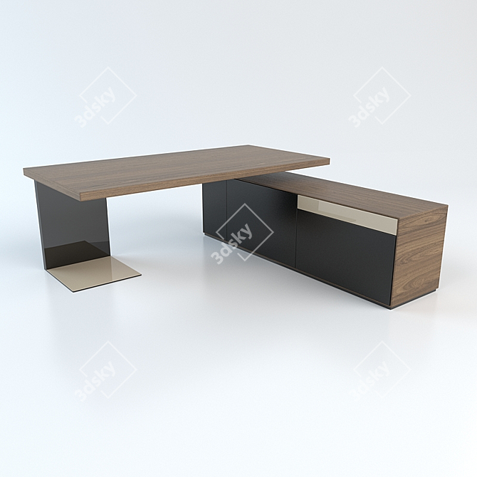 Elegant Executive Desk by Walter Knoll 3D model image 1