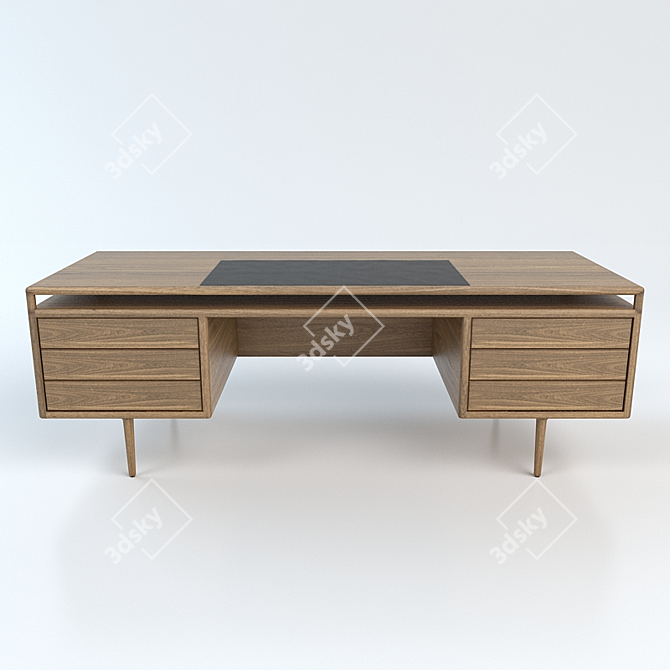 Elegant Rive Droite Writing Table 3D model image 1