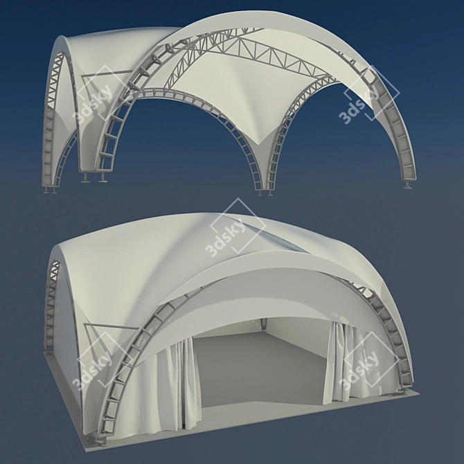 Dyuna Awning: Maximum Size 10x10m 3D model image 1