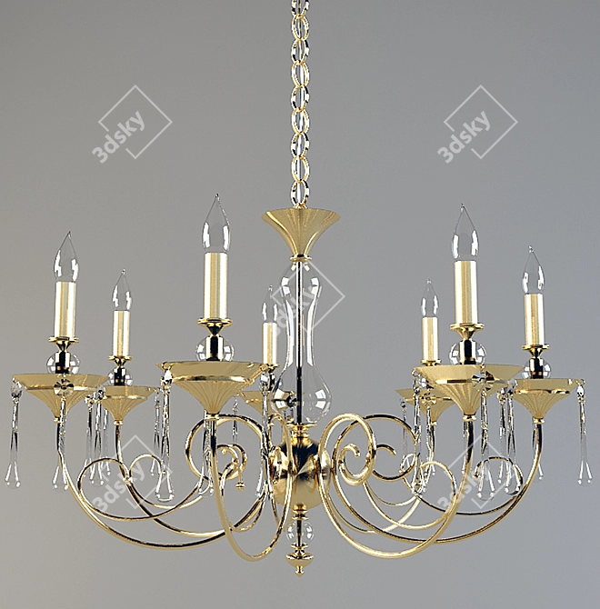 Palladio Classic Chandelier 3D model image 1