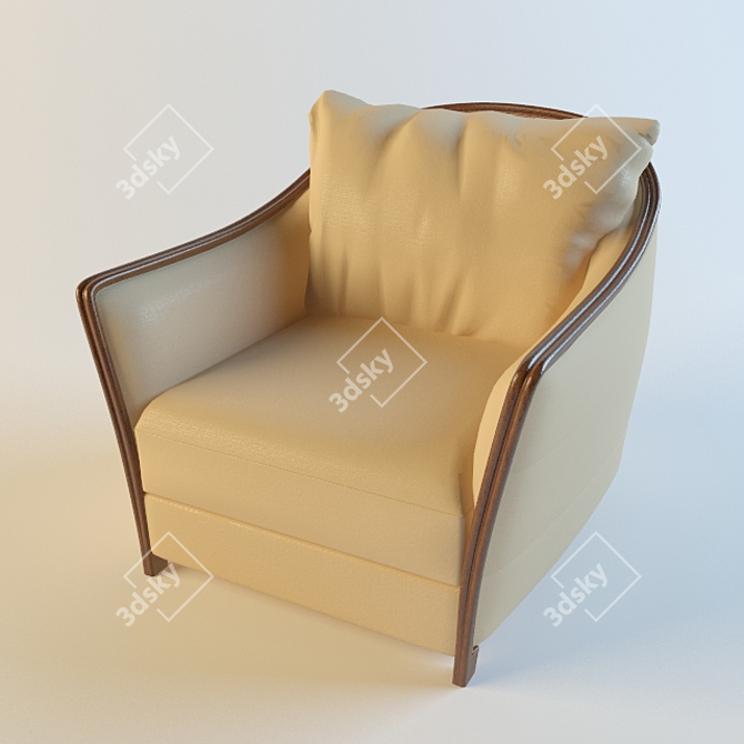 Cozy Lounge Seat 3D model image 1