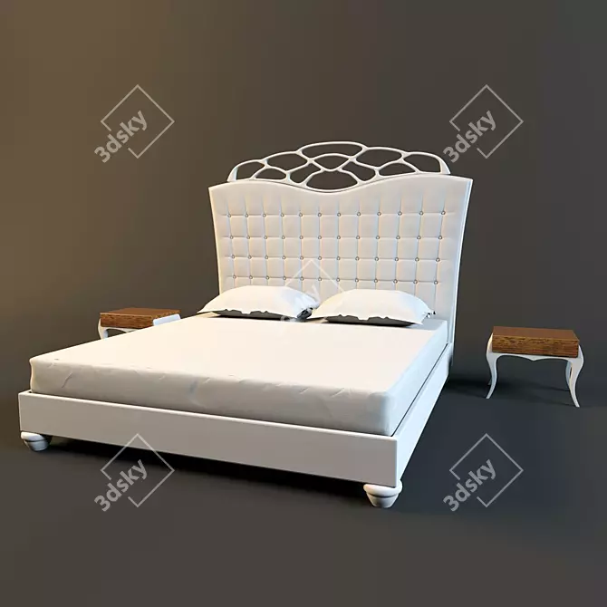 Elegant Abril Bed Set 3D model image 1