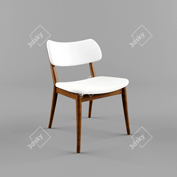 Elegant Nissa Side Chair: M. Marconato - T. Zappa 3D model image 1