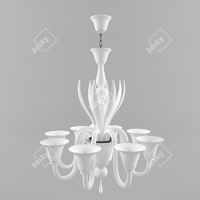 Rialto Glass Pendant Chandelier 3D model image 1