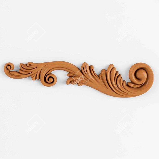 Elegant Heritage Ornament 3D model image 1