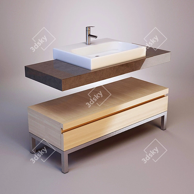 Elegant Bath Ensemble 3D model image 1