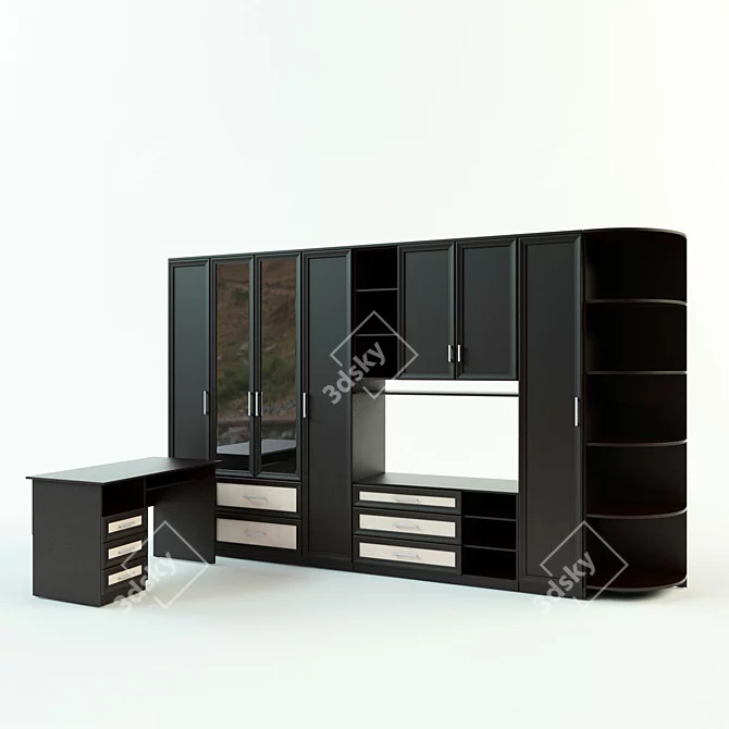 Multi-functional Wall + Table Set 3D model image 1