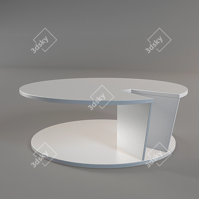 Modern Wood Coffee Table 3D model image 1