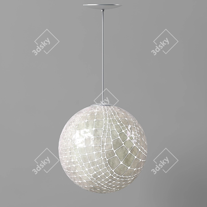 Luxurious Capiz Ball Pendant 3D model image 1