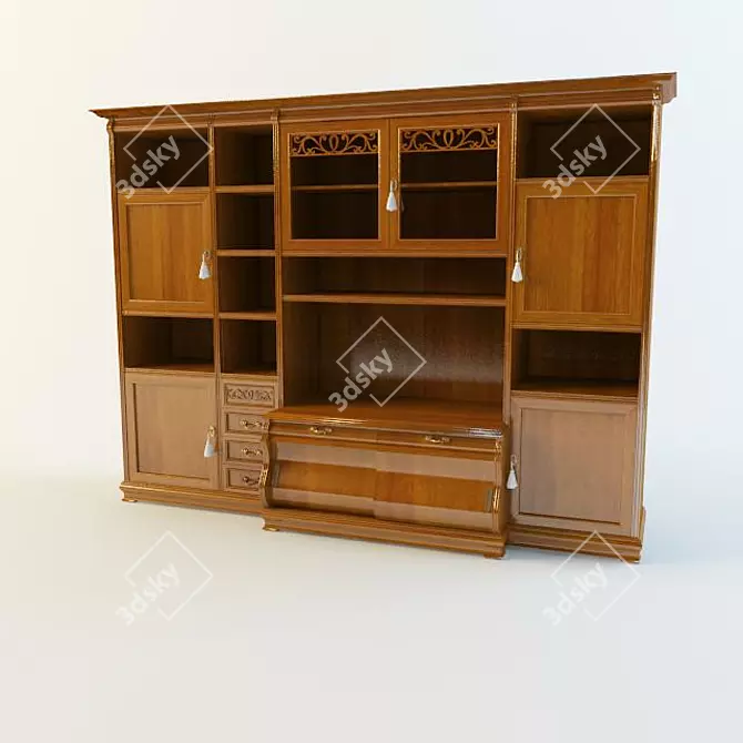 Elegant Cavio Wardrobe 3D model image 1