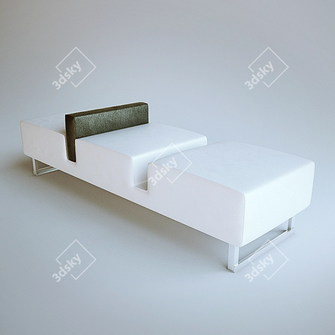 Spacious Tactile Couch 3D model image 1