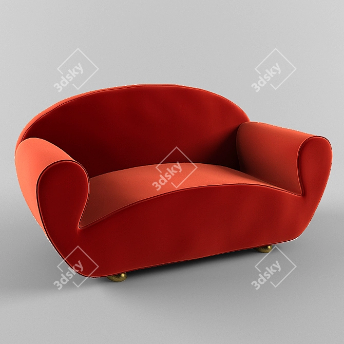 Elegant and Versatile Giovanetti Sofa 3D model image 1