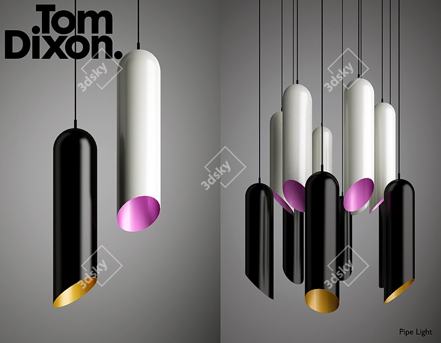 Tom Dixon Pipe Light: Minimalistic Elegance 3D model image 1