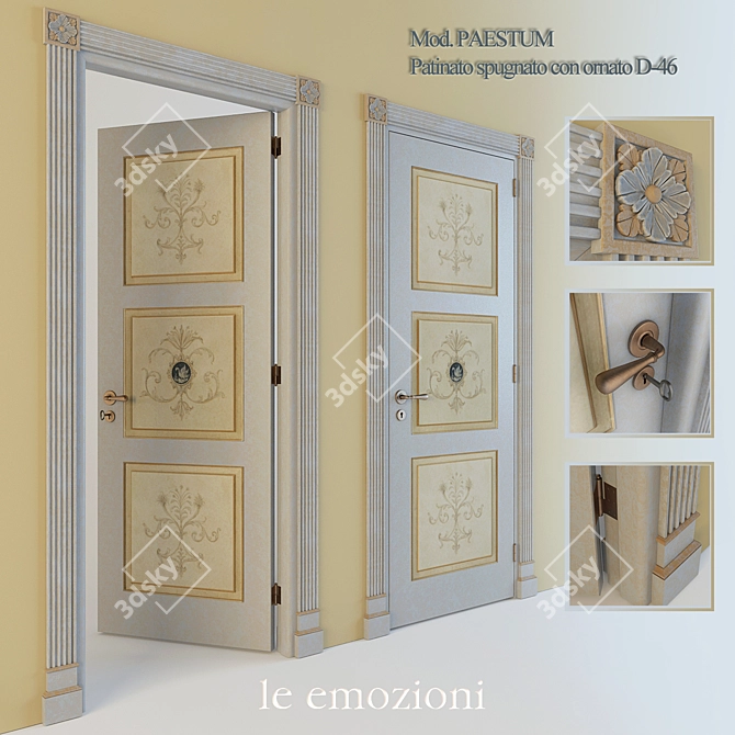 Emozioni Mod. PAESTUM: Italian Door Elegance 3D model image 1