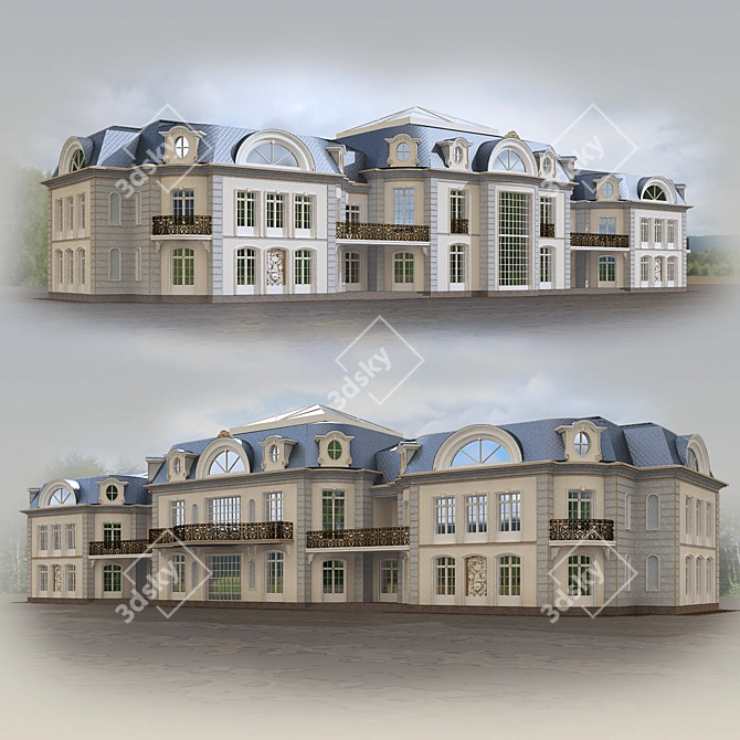 Classic Mansion: Elegant and Timeless 3D model image 1