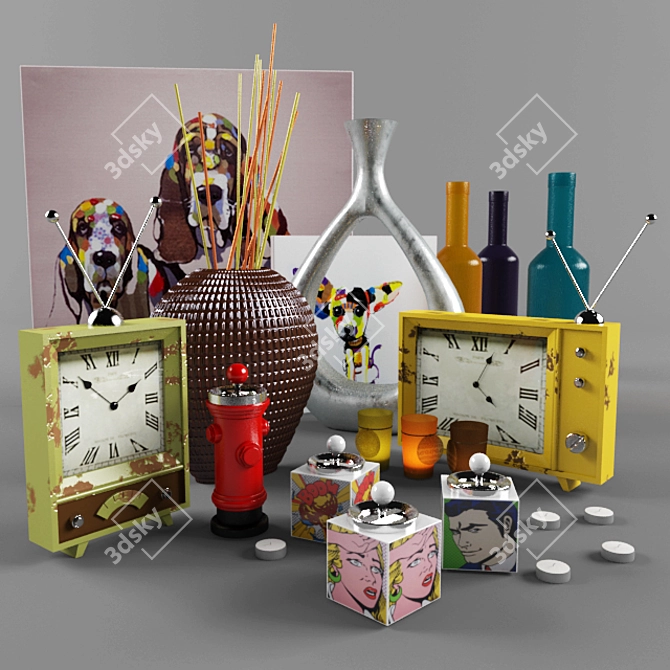 KARE Deluxe Decor Set 3D model image 1