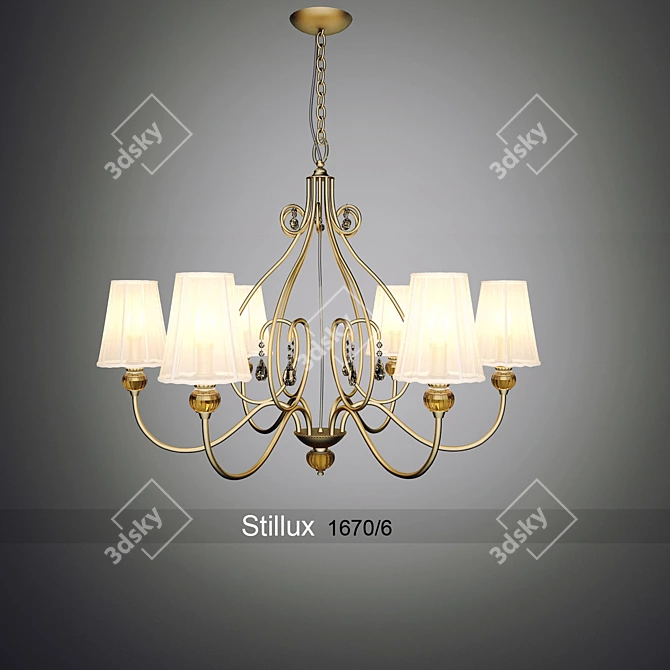 Elegant Art Deco Modern 1670/6 3D model image 1