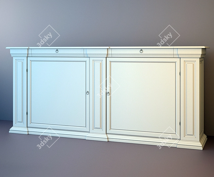 Elegant Dresser 3D model image 1