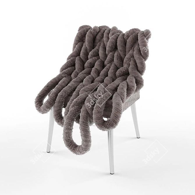 Claire-Anne O'Brien's Knitted Wool Chair 3D model image 1