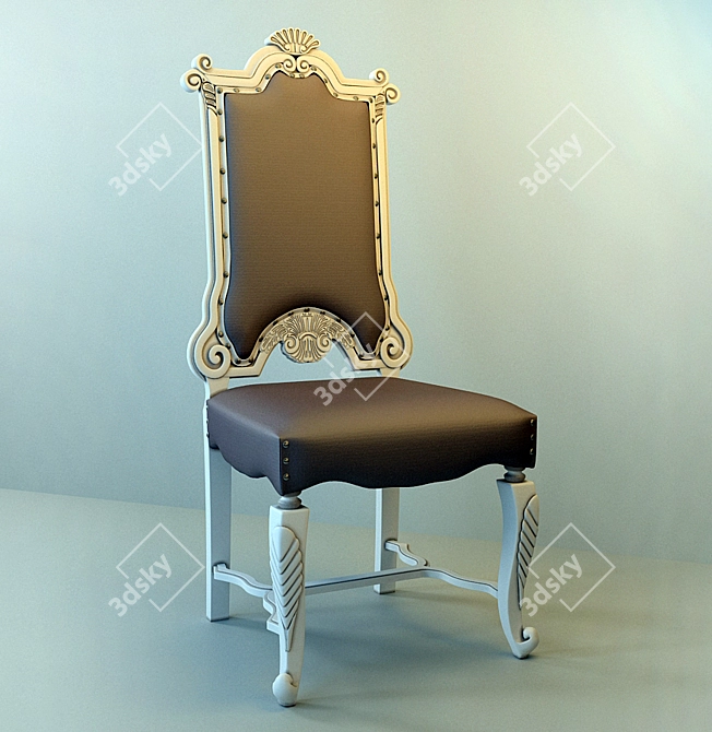 Elegant Classic Chair 3D model image 1