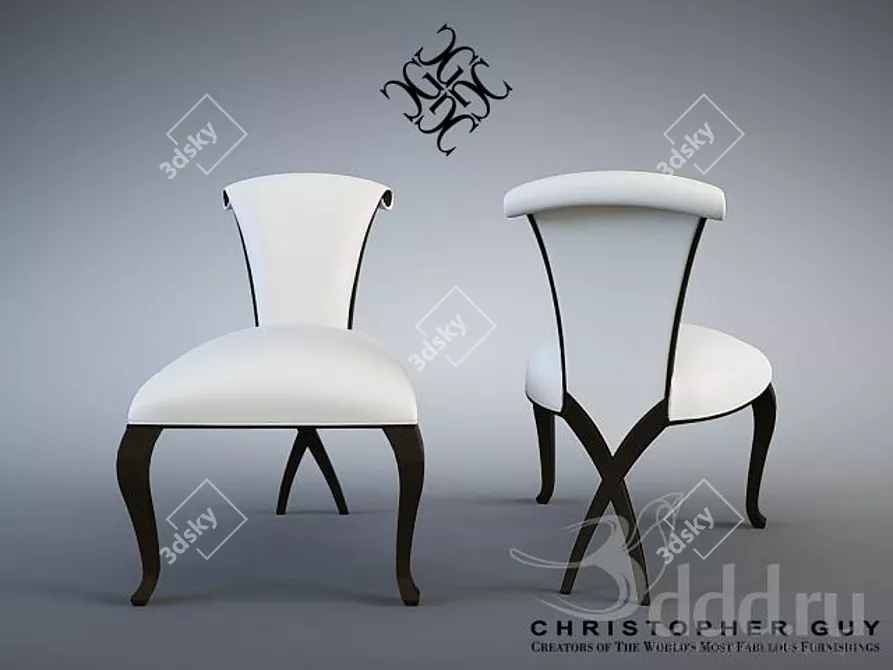 Elegant Christopher Guy Armchair 3D model image 1