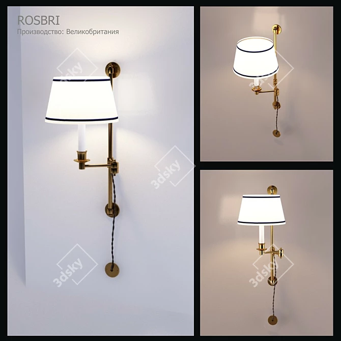 Elegant Lampshade by Rosbri 3D model image 1