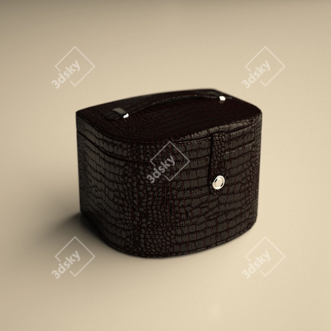  Exotic Crocodile Leather Casket 3D model image 1