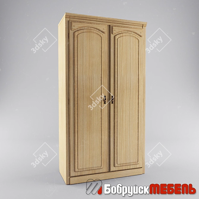 Elburg BM-1441 Oak Wardrobe 3D model image 1