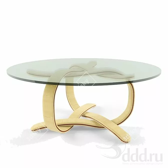 Modern Wovenwood Coffee Table 3D model image 1