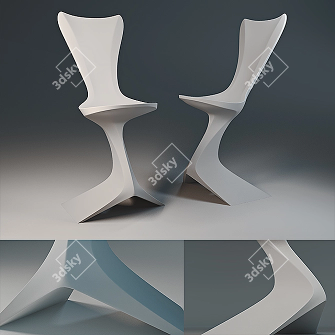 Modern Sculptural Chair by Brast/Nitro 3D model image 1