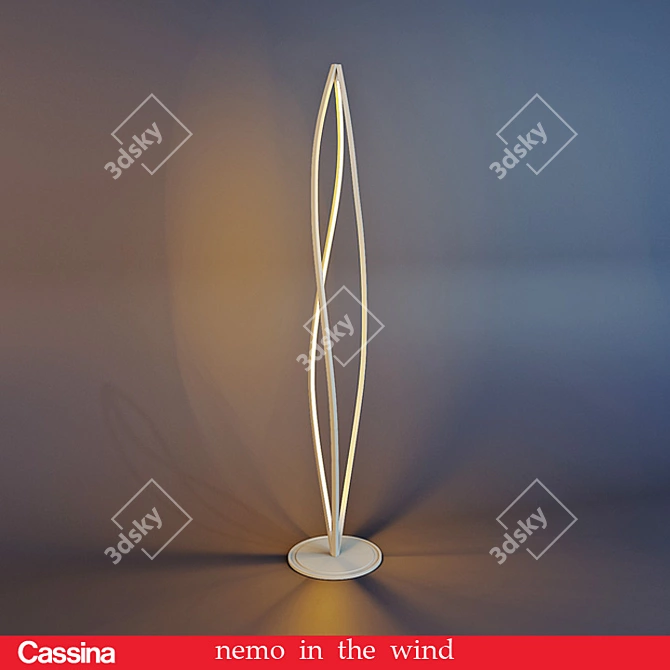 Modern Wind-inspired Floor Lamp 3D model image 1