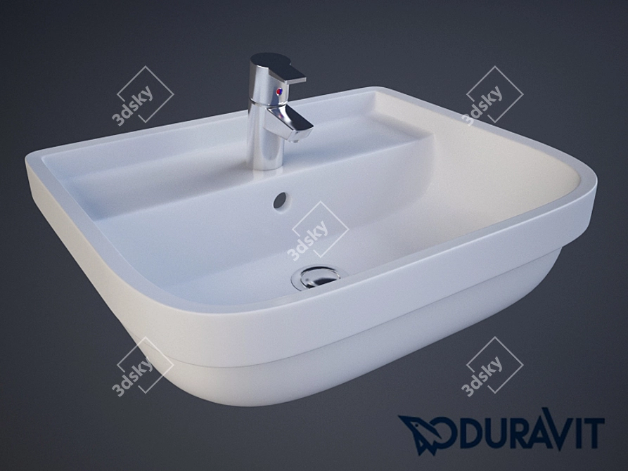 DURAVIT HAPPY D.: Stunning Vanity Basin 3D model image 1