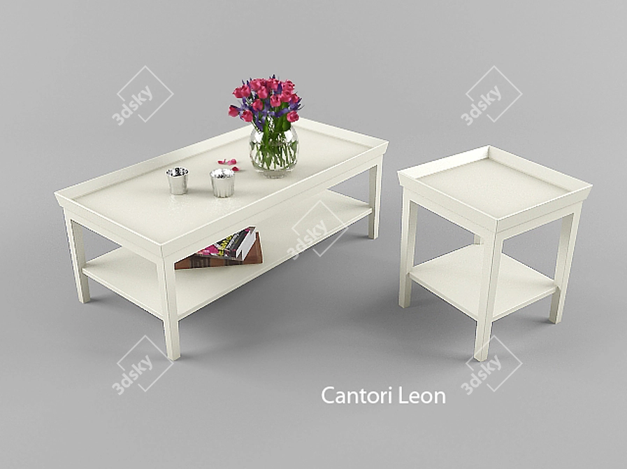 Cantori Leon Decor-Free Coffee Tables 3D model image 1