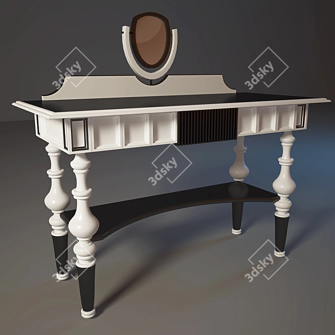 BAMAX Vanity Table: Stylish and Spacious 3D model image 1