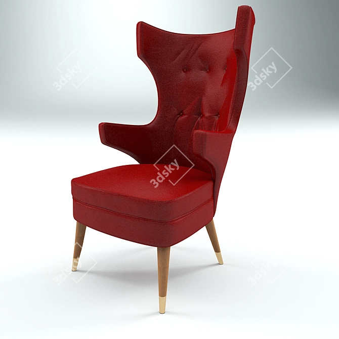 Modern Leather Chair 3D model image 1