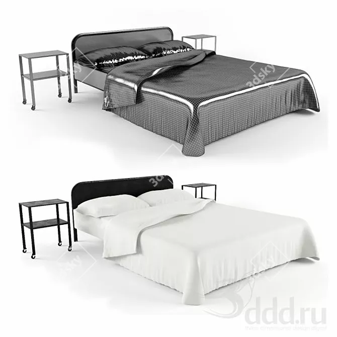 Dreamland Bliss Bed 3D model image 1