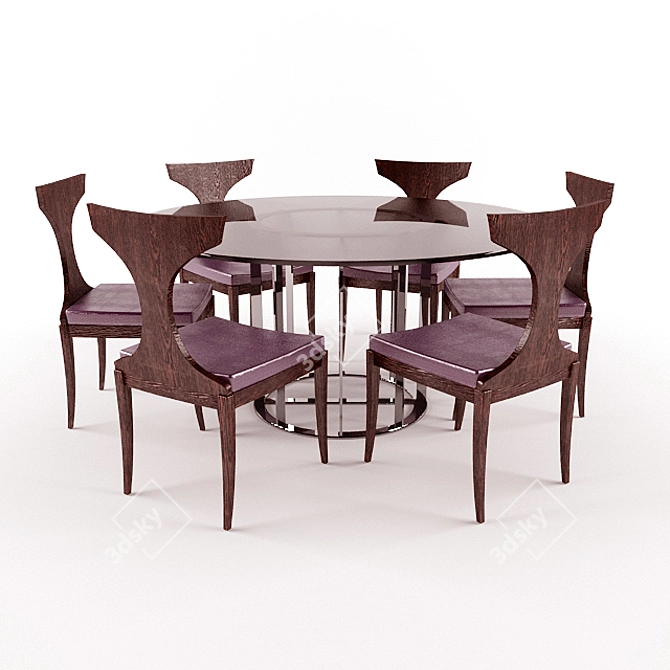 Rodeo Drive: Elegant Dining Set 3D model image 1