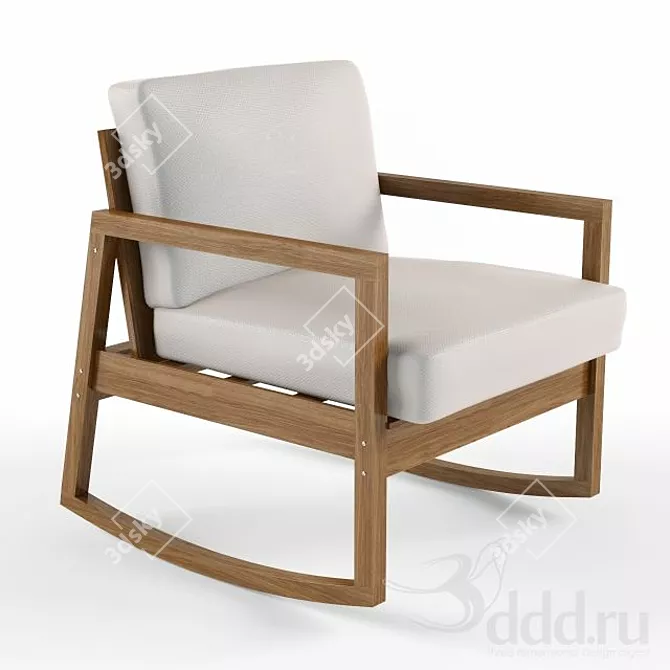 Cozy Living Armchair 3D model image 1