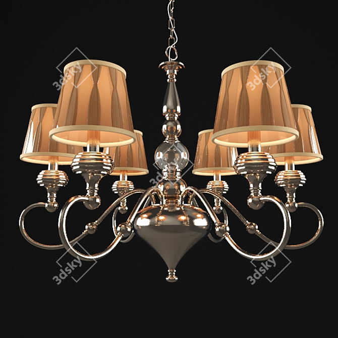 Italian Luxury Crystal Chandelier 3D model image 1