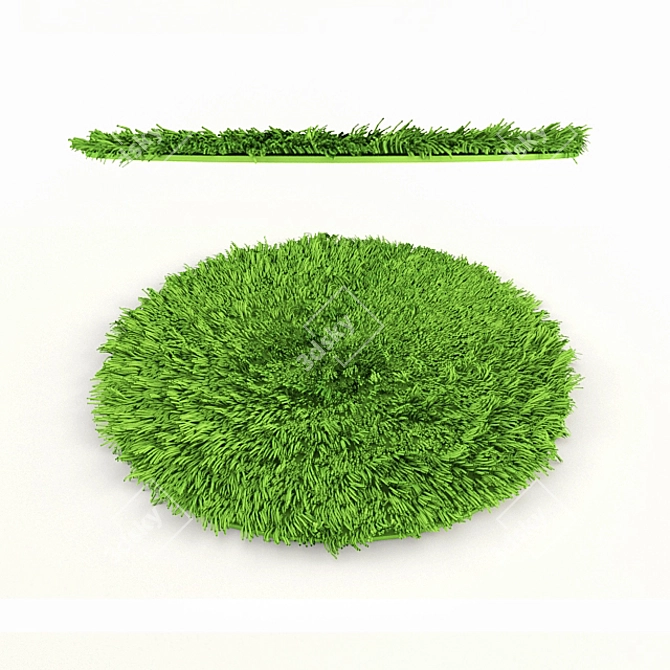 Plush Round Mat 3D model image 1