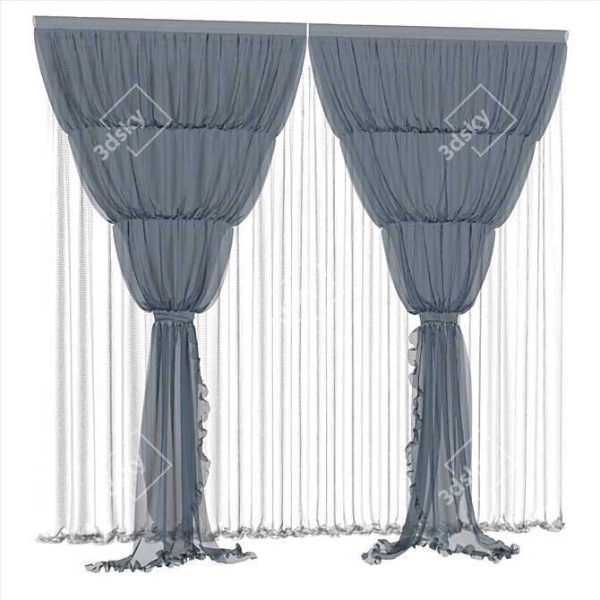 Versatile Cinema Curtains: 3D Model + Texturing Options 3D model image 1